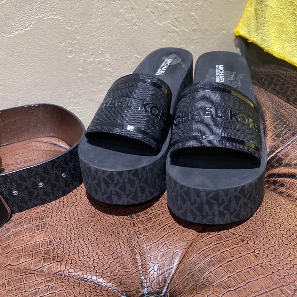 Michael kors platform sandals and belt sz 6 and M/L belt
